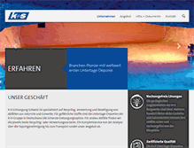 Tablet Screenshot of ks-entsorgung.ch